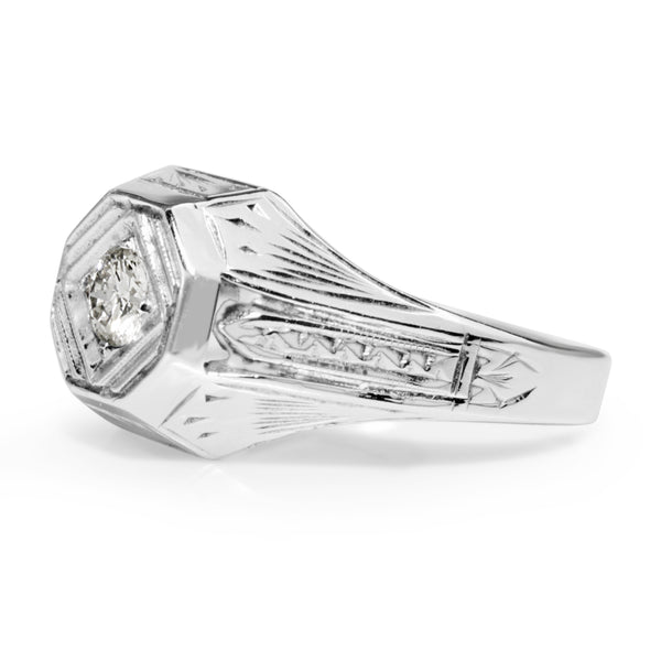 18ct White Gold Vintage Diamond Ring