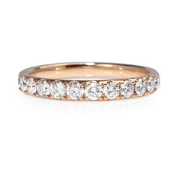 18ct Rose Gold .70ct Diamond Half Hoop Band