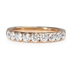 18ct Rose Gold .90ct Diamond Half Hoop Band