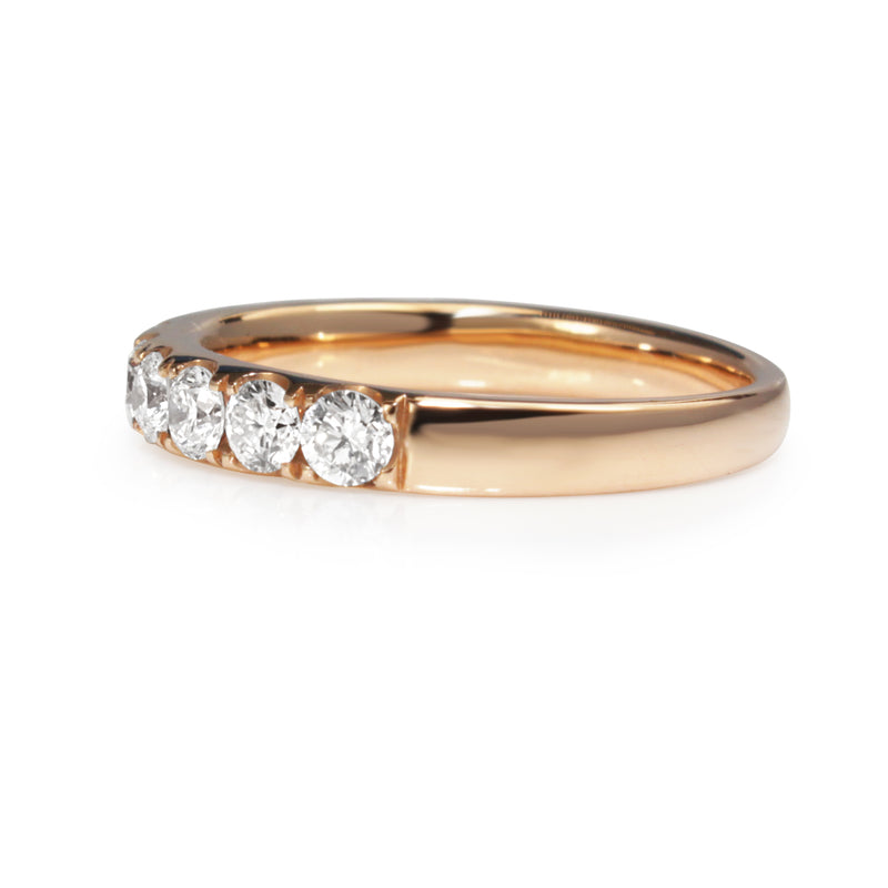 18ct Rose Gold .90ct Diamond Half Hoop Band