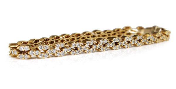 14ct Yellow Gold Diamond Bracelet