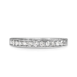 14ct White Gold Diamond Band with Engraving