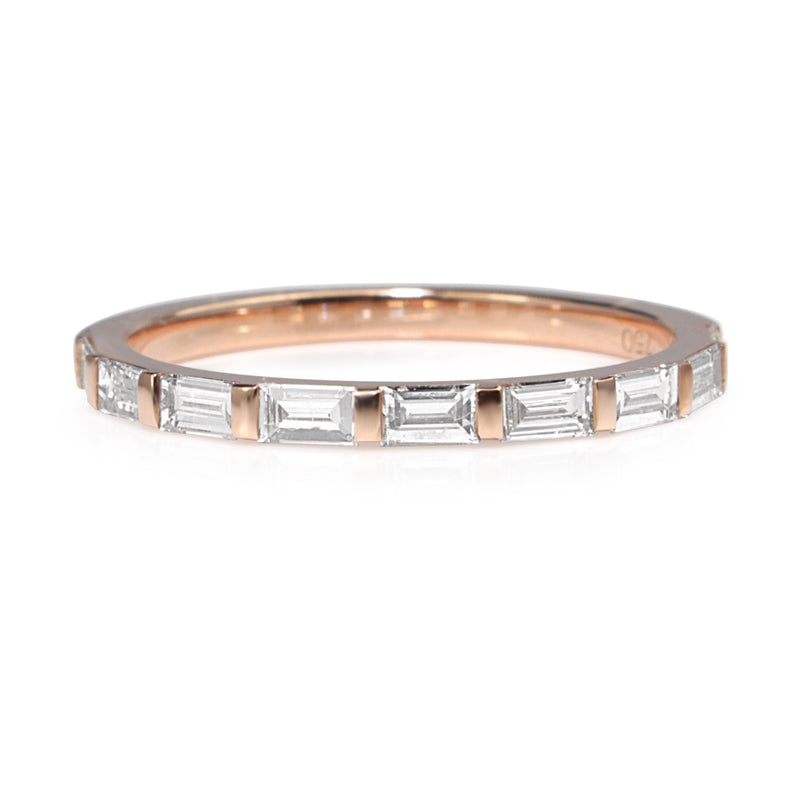 18ct Rose Gold Diamond Baguette Ring