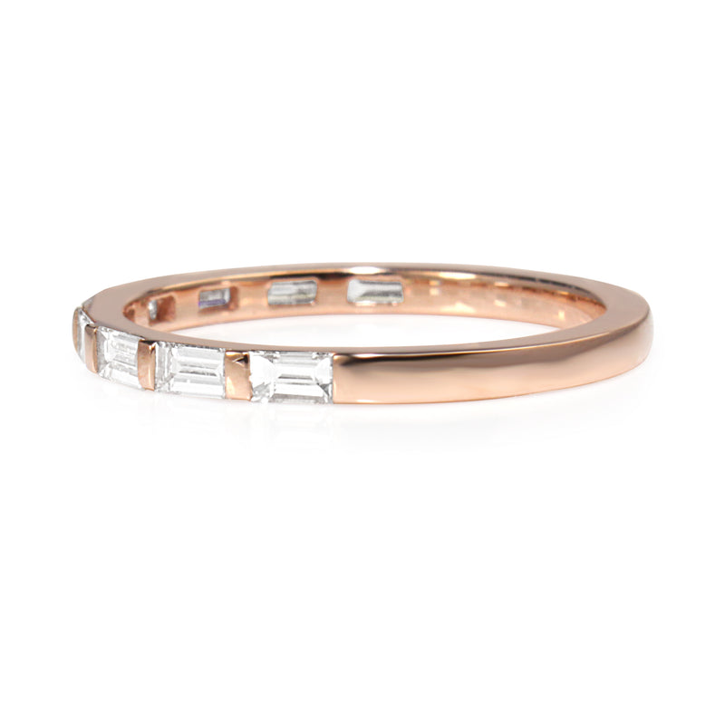 18ct Rose Gold Diamond Baguette Ring