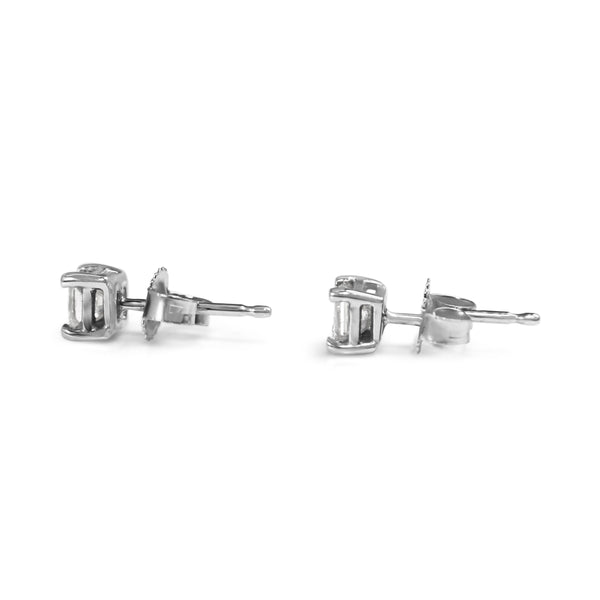 14ct White Gold .50ct Princess Cut Diamond Studs