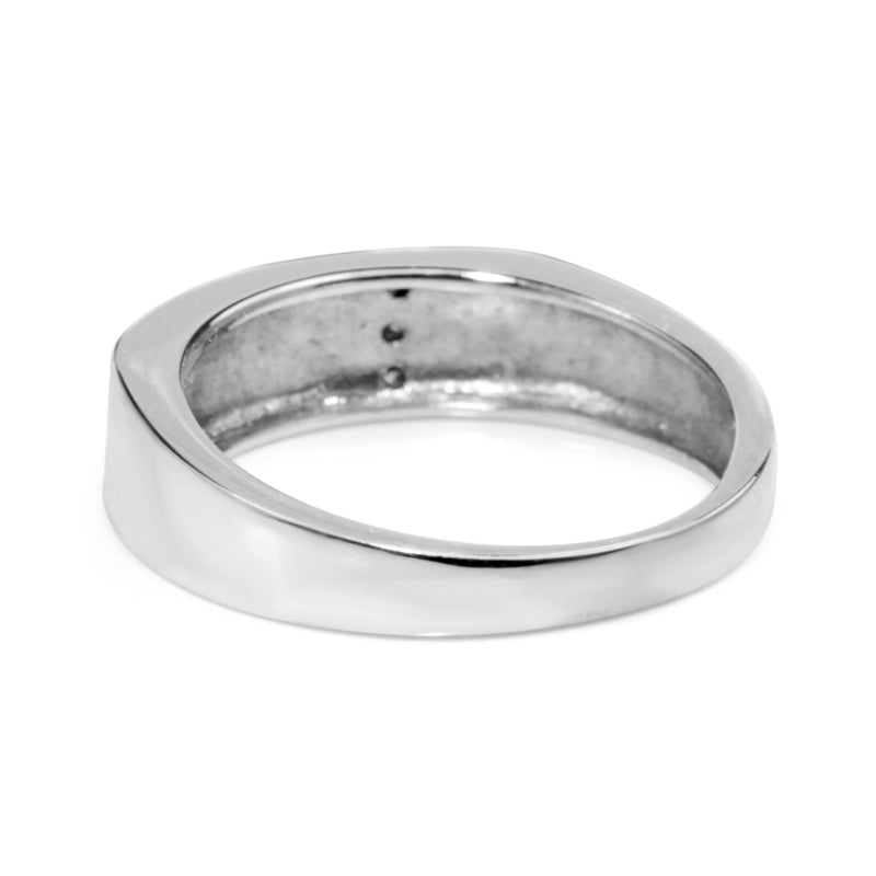 9ct White Gold Estate Diamond Band