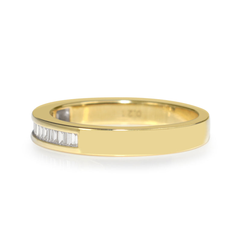 18ct Yellow Gold Baguette Diamond Ring