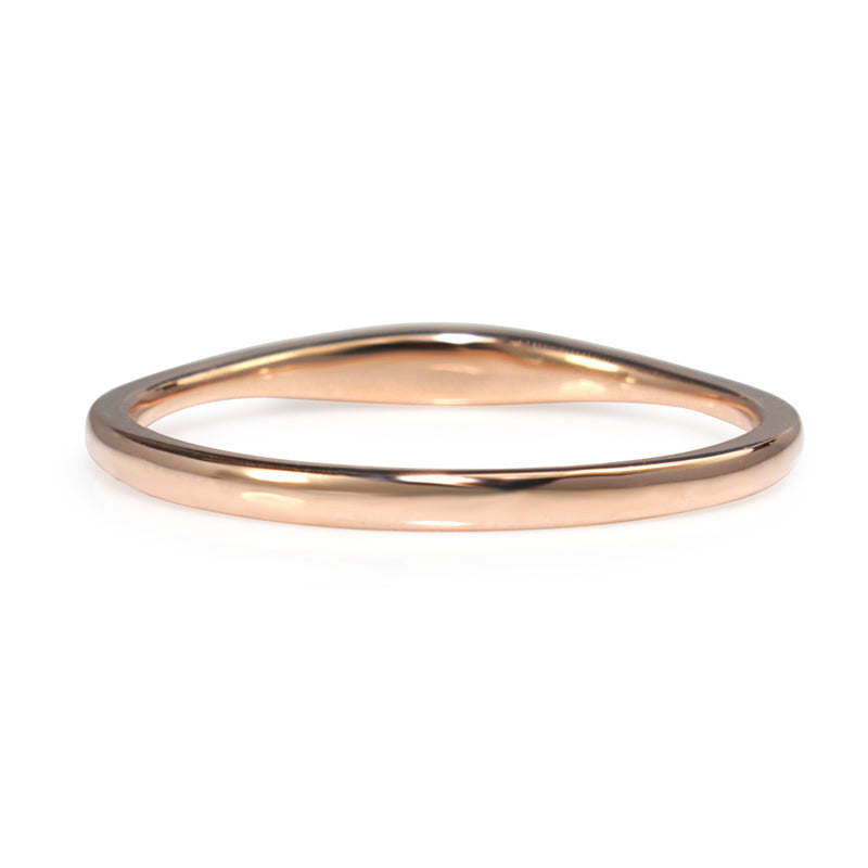 18ct Rose Gold Fine Tapered Diamond Band