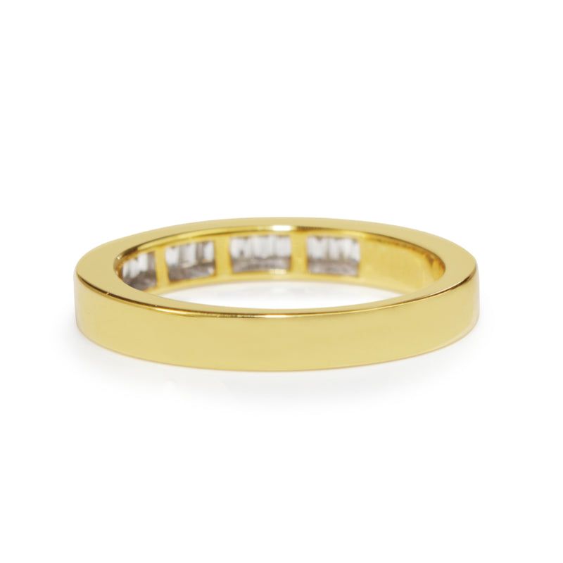 18ct Yellow Gold Baguette Diamond Ring