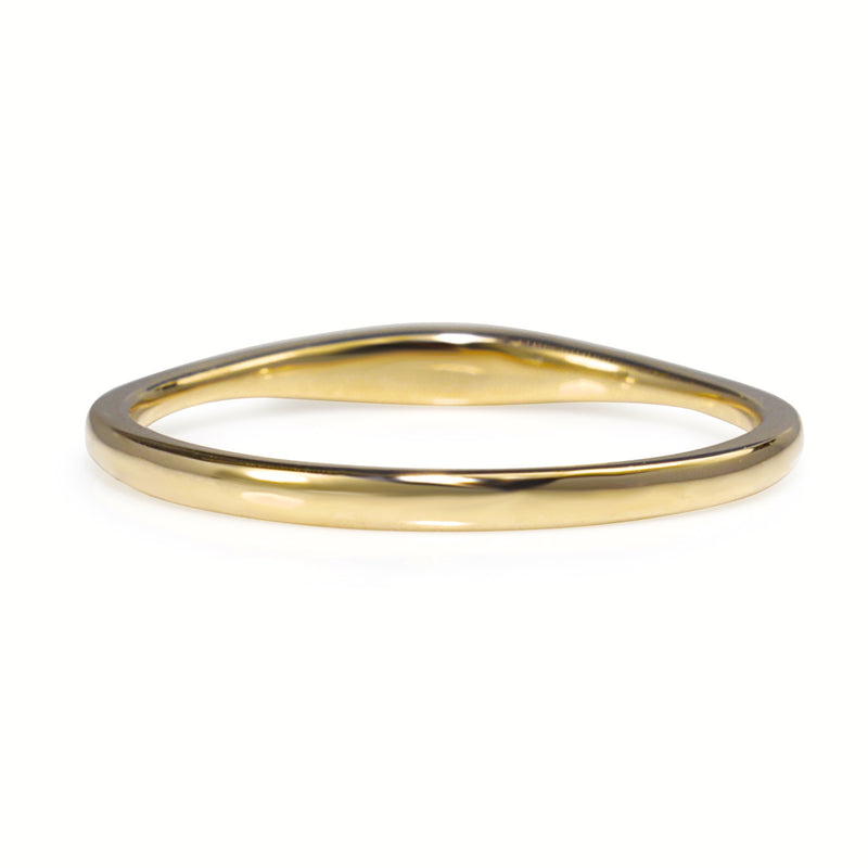 18ct Yellow Gold Fine Tapered Diamond Band Ring