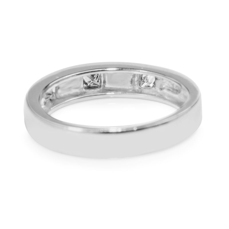 Platinum Princess Cut Diamond Band