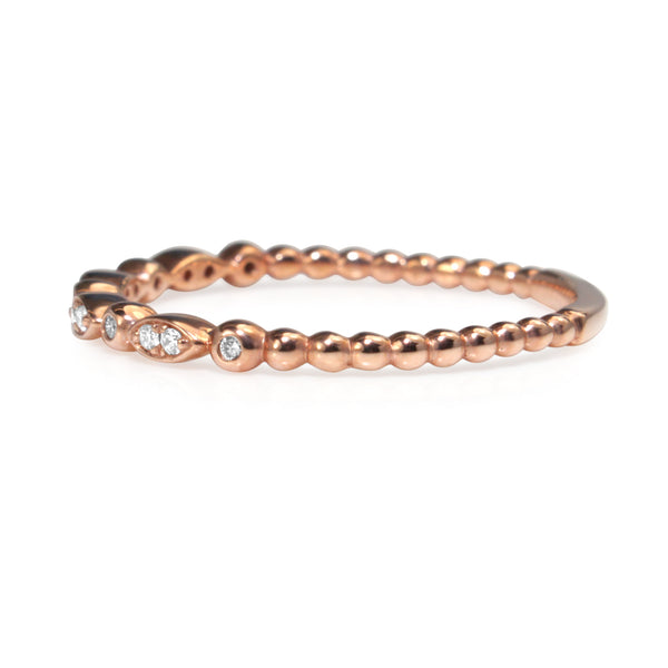 9ct Rose Gold Vintage Style Diamond Band