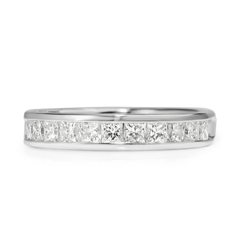 14ct White Gold Diamond Channel Set Band