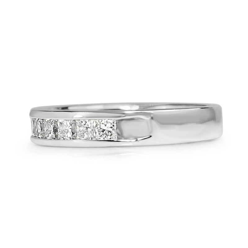 14ct White Gold Diamond Channel Set Band