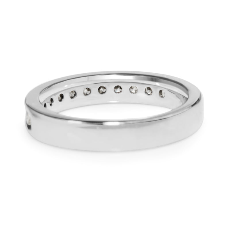 14ct White Gold Diamond Channel Set Band