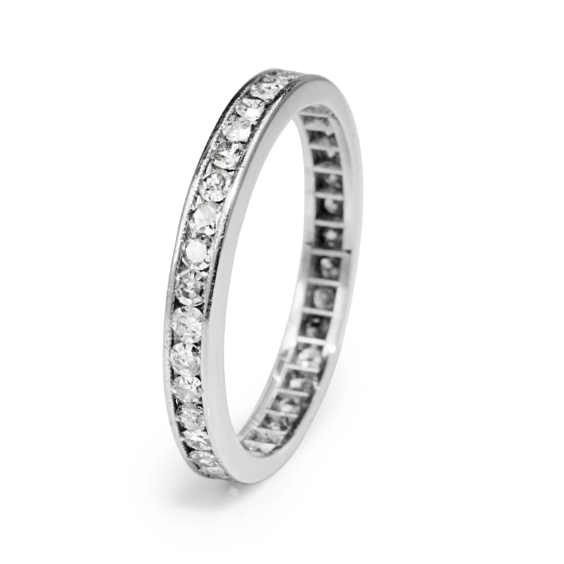 Platinum Vintage All Round Diamond Band