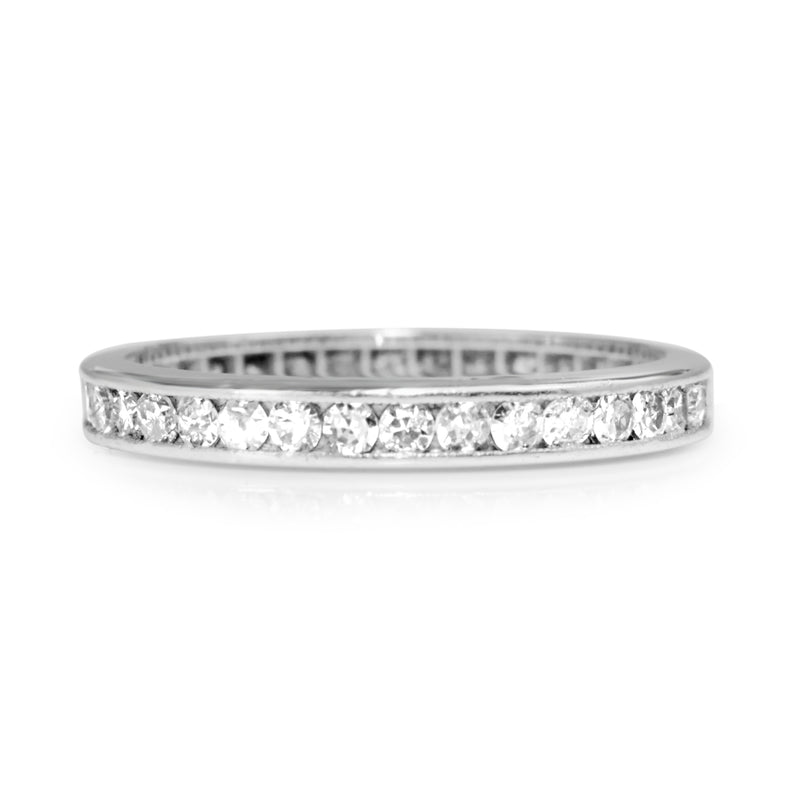 Platinum Vintage All Round Diamond Band