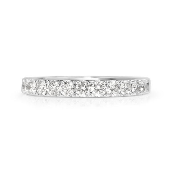 18ct White Gold .70ct Diamond Band