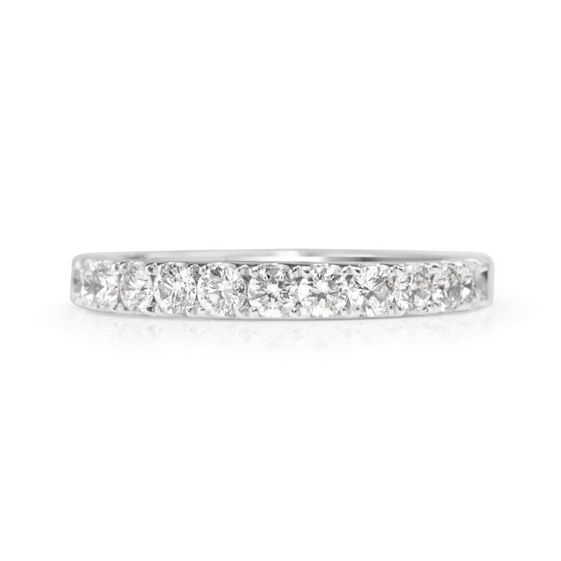 18ct White Gold .70ct Diamond Band