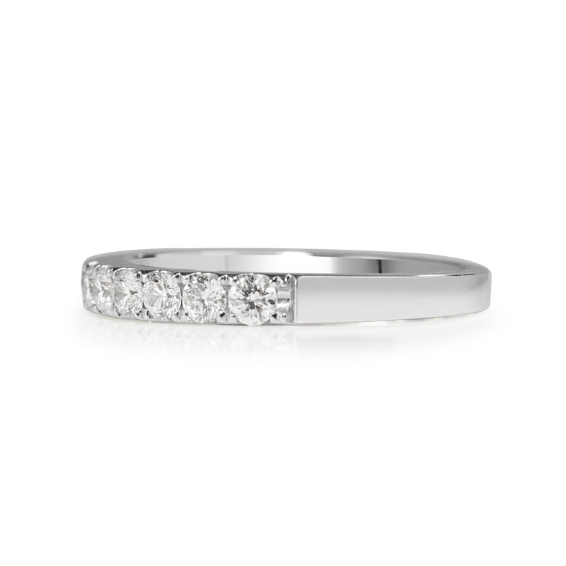 18ct White Gold .70ct Diamond Band