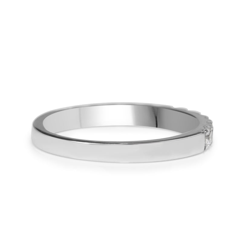 18ct White Gold .70ct Diamond Band