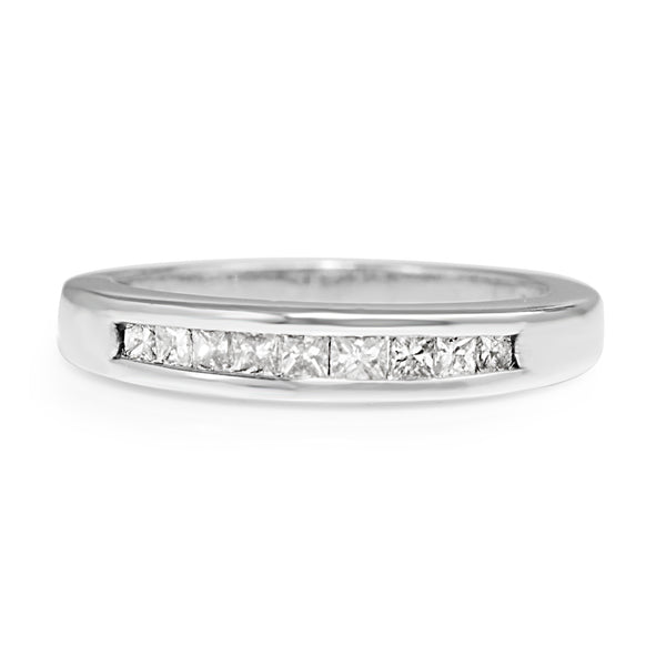 14ct White Gold Vintage Channel Set Diamond Band