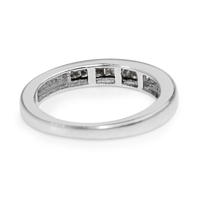 14ct White Gold Vintage Channel Set Diamond Band