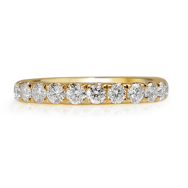 18ct Yellow Gold .70ct Diamond Band