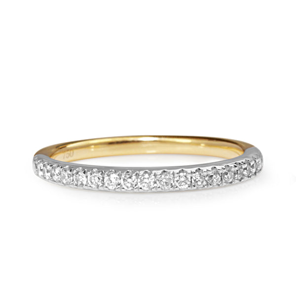 18ct Yellow and White Gold .20ct Diamond Band