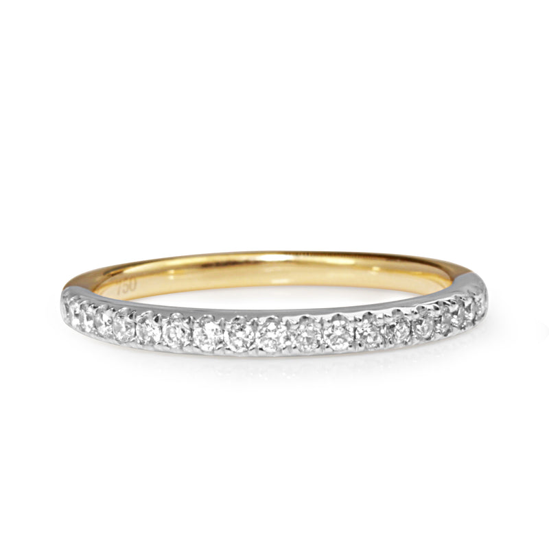 18ct Yellow and White Gold .20ct Diamond Band