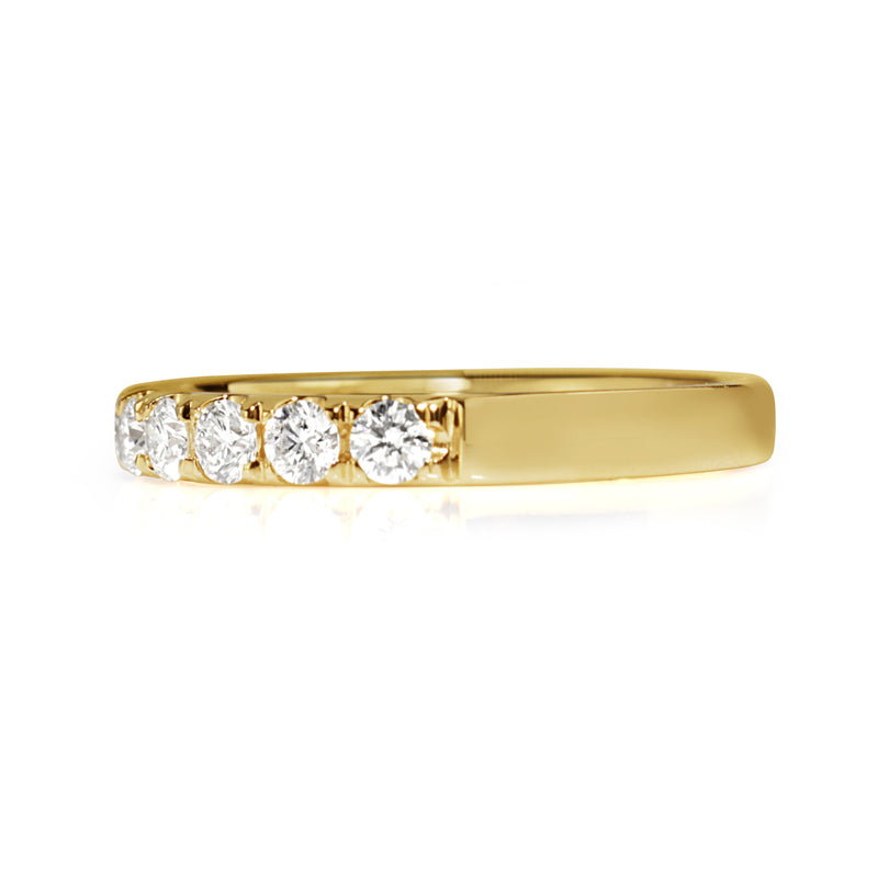 18ct Yellow Gold .70ct Diamond Band