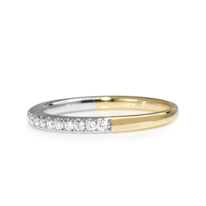 18ct Yellow and White Gold .20ct Diamond Band