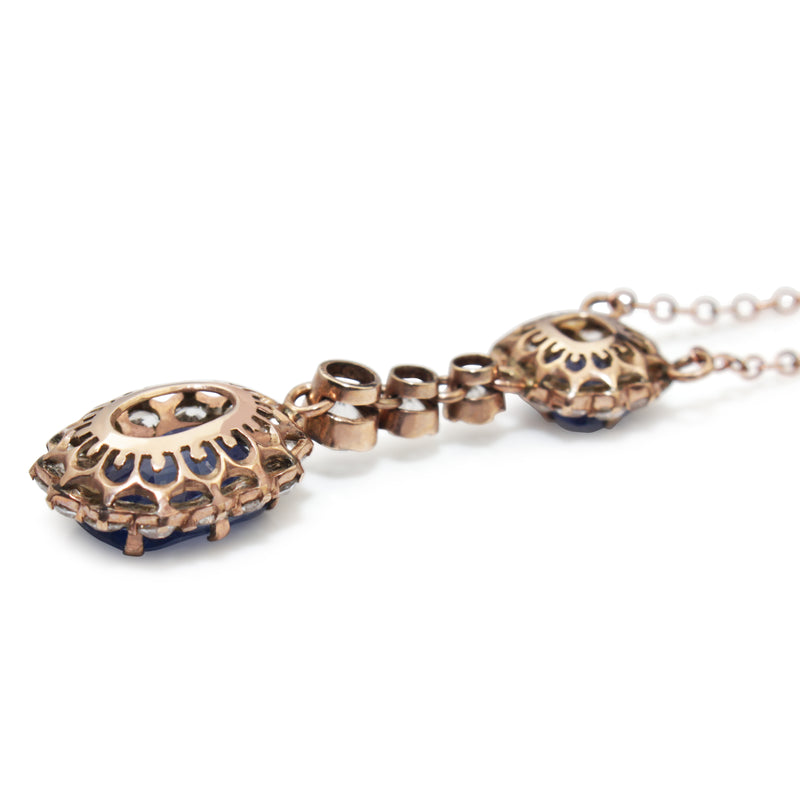 9ct Rose Gold Antique Paste Necklace