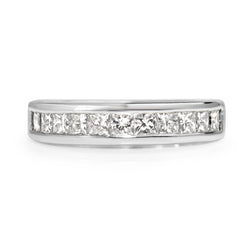 18ct White Gold Diamond Channel Set Band