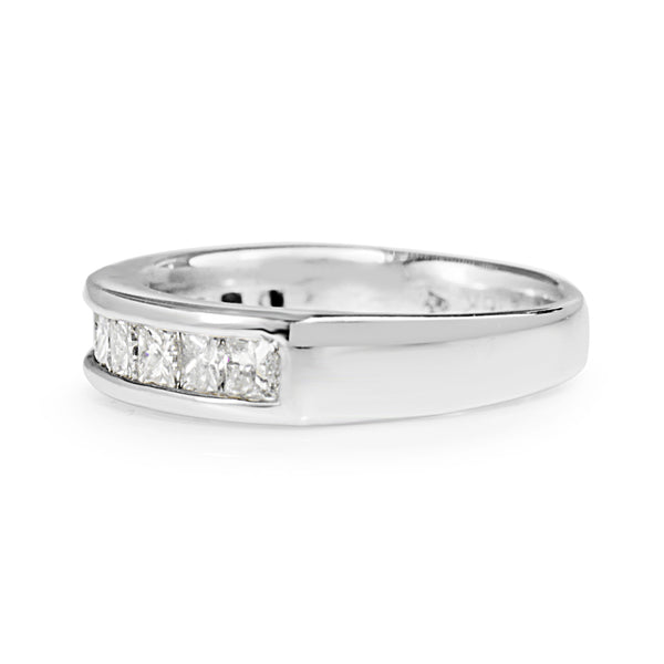 18ct White Gold Diamond Channel Set Band