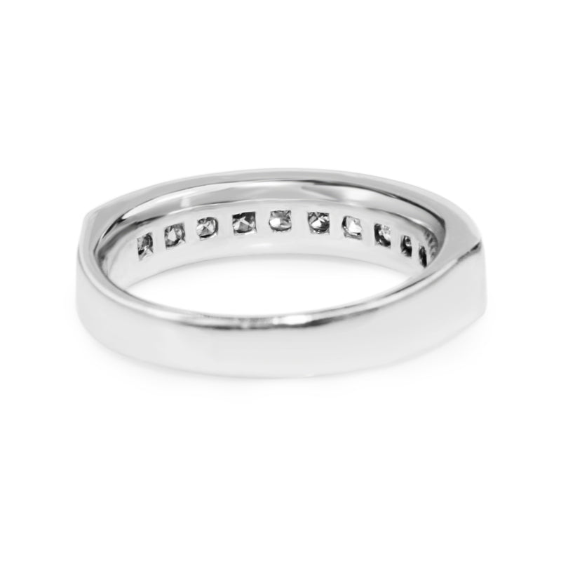 18ct White Gold Diamond Channel Set Band