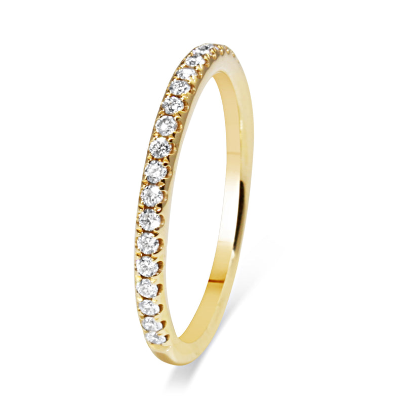 18ct Yellow Gold .20ct Diamond Band