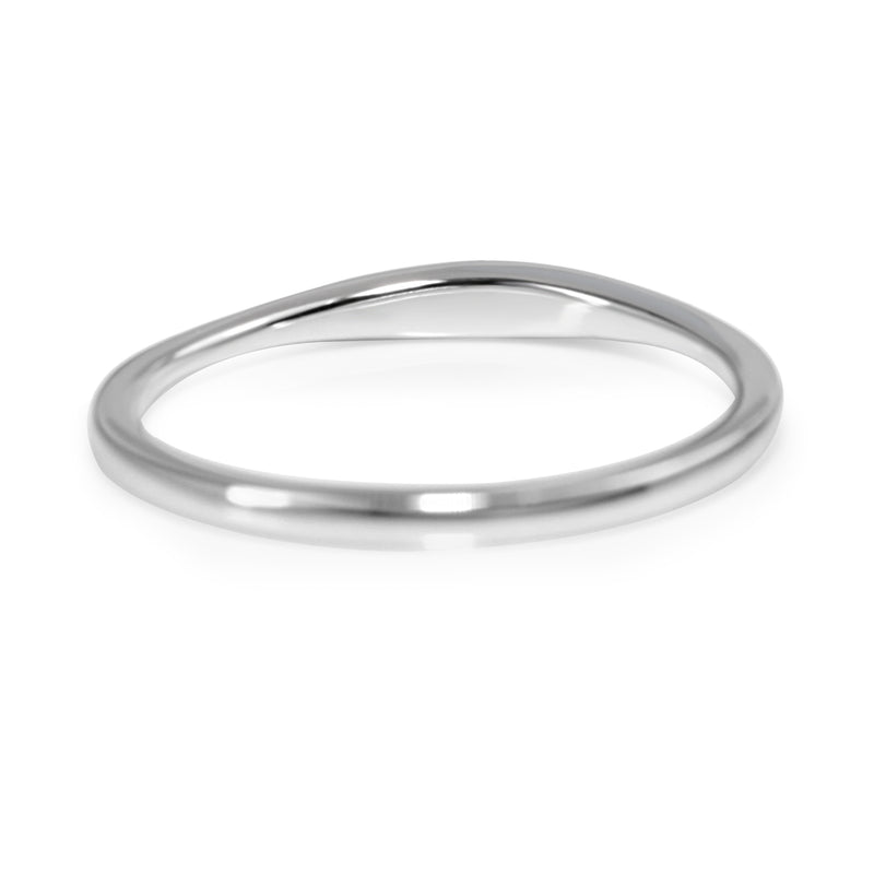 18ct White Gold Fine Tapered Diamond Band