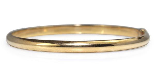 9ct Yellow Gold and Silver Filled Bangle