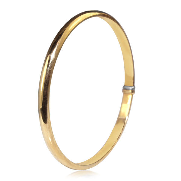 9ct Yellow Gold and Silver Filled Bangle