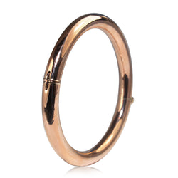 9ct Rose Gold Copper Lined Hinged Vintage Bangle