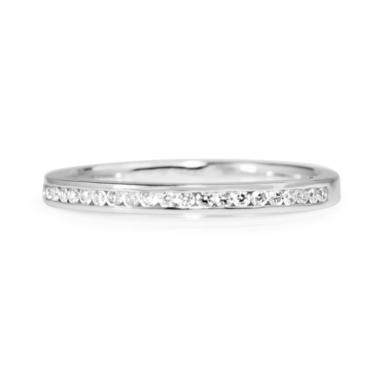 18ct White Gold Diamond Channel Set Band