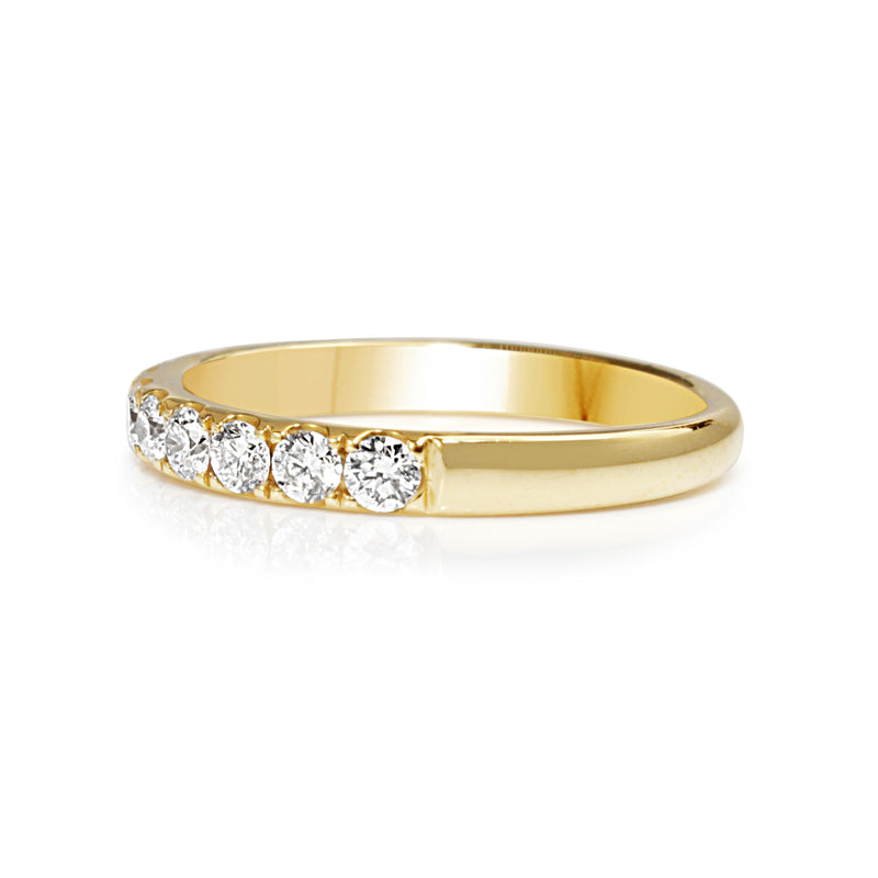 18ct Yellow Gold .60ct Diamond Band