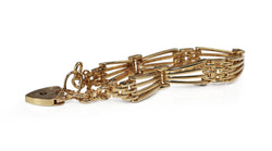 9ct Yellow Gold Antique Style Gate Link Bracelet