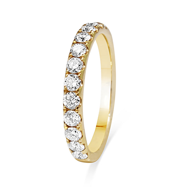 18ct Yellow Gold .60ct Diamond Band