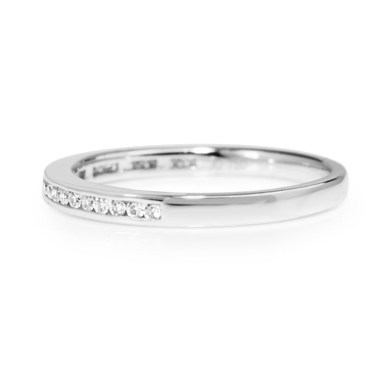 18ct White Gold Diamond Channel Set Band