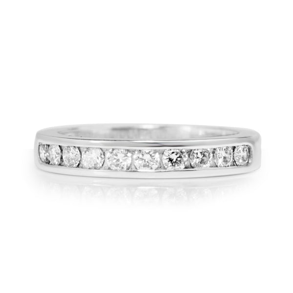 Platinum Channel Set Diamond Band