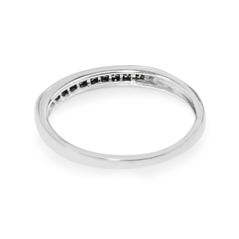 9ct White Gold Fine Channel Set Diamond Band