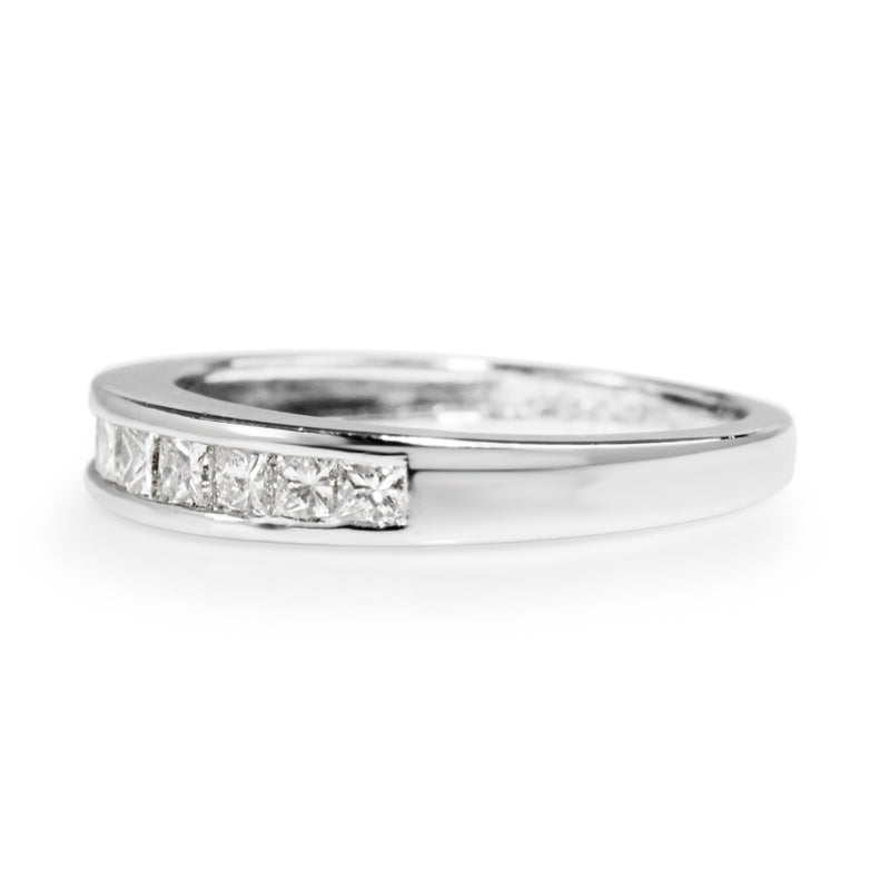 Platinum Channel Set Diamond Band