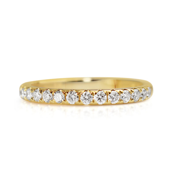 18ct Yellow Gold .40ct Diamond Band